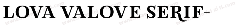 Lova Valove Serif字体转换